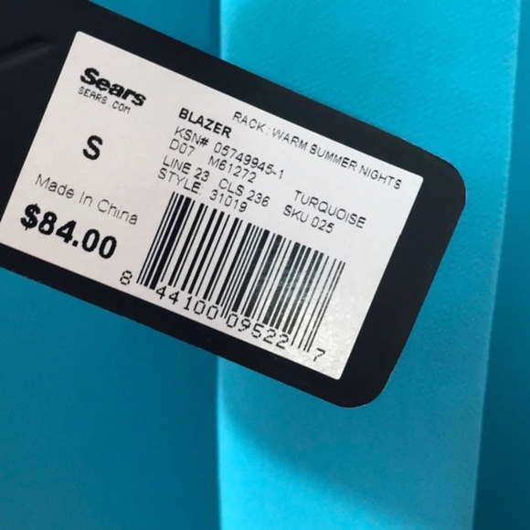 NEW • KARDASHIAN KOLLECTION • Turquoise Blazer • S - Picture 5 of 6